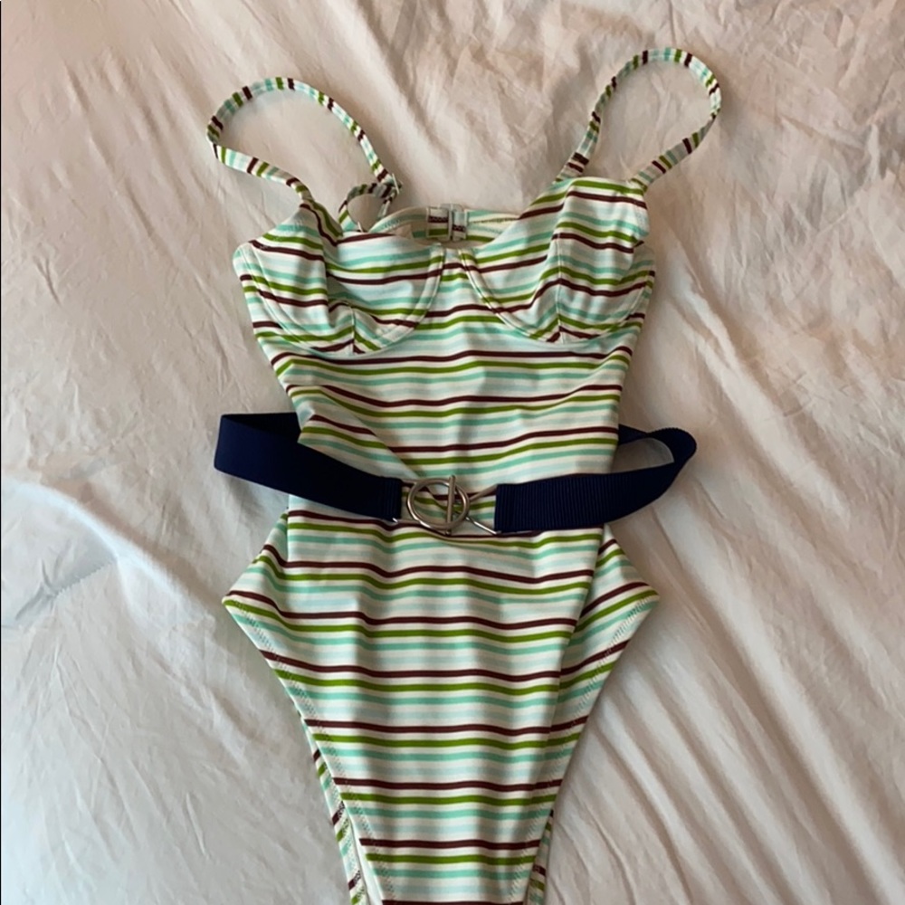 Aerie belted one piece swimsuit
